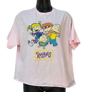 Rugrats Pink Cropped Tshirt - size L